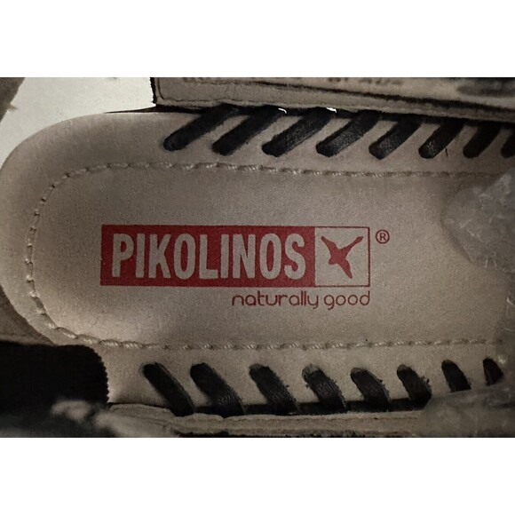 Pikolinos Romana Slingback Leather Floral Sandals Black Green EU 38/ US 7.5-8 - Picture 4 of 7